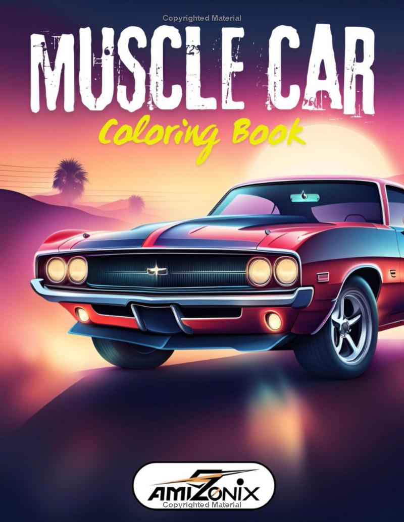 muscle carS coloring book