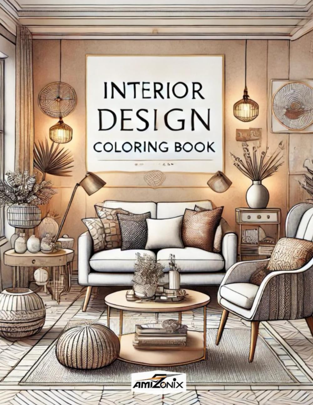 Interior Design Coloring Book